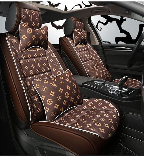 lv car seat covers|Lv steering wheel cover.